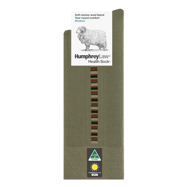 Humphrey Law Merino Wool Linear Patterned Sock - 3 Colours