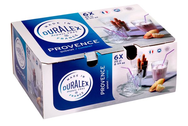 Duralex Provence Clear Tumbler 250ml Set of 6