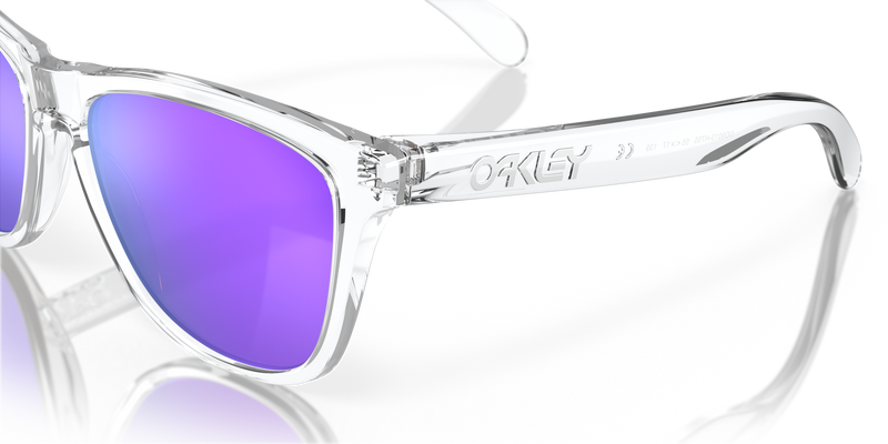 Oakley Frogskins Sunglasses - Polished Clear with Prizm Violet Lenses