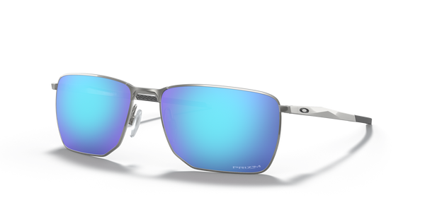 Oakley Ejector Sunglasses - Satin Chrome with Prizm Sapphire Lenses
