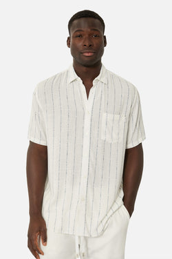 Industrie The Natal Short Sleeve Shirt - White/Navy