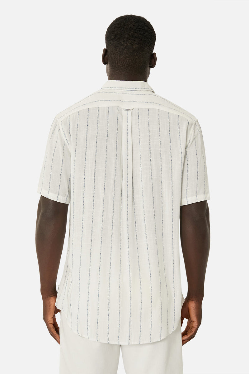 Industrie The Natal Short Sleeve Shirt - White/Navy