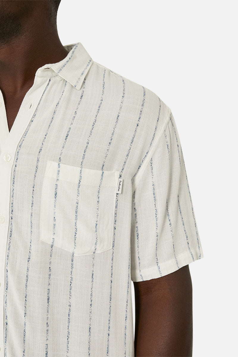 Industrie The Natal Short Sleeve Shirt - White/Navy