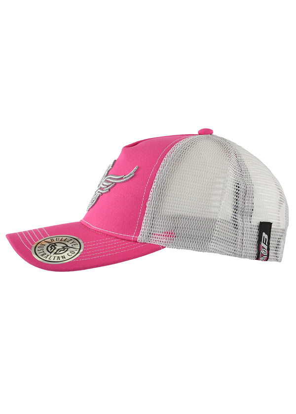 Bullzye Women's Wings Trucker Cap - Pink/White