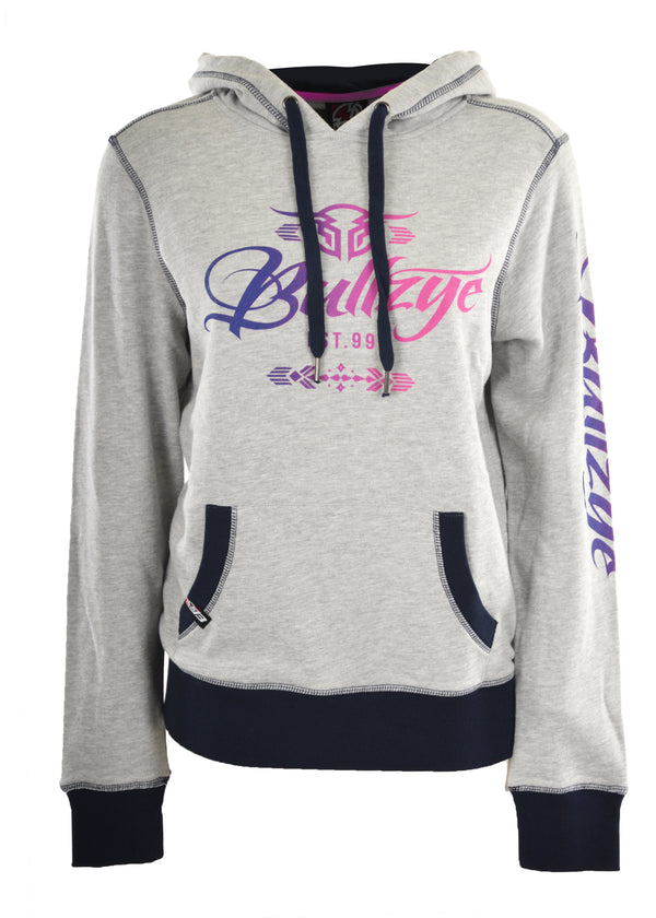 Bullzye Women's Wild & Free Pullover Hoodie - Light Grey Marle