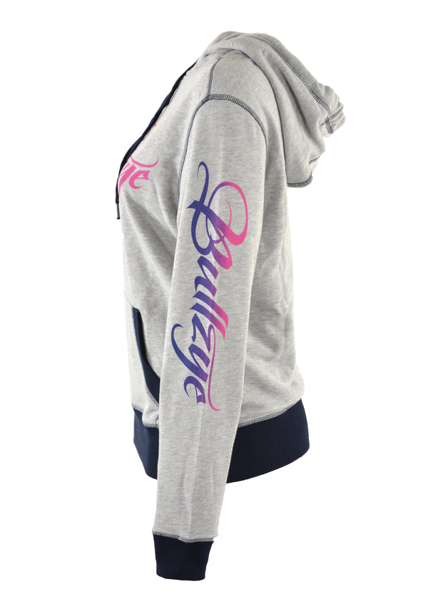 Bullzye Women's Wild & Free Pullover Hoodie - Light Grey Marle