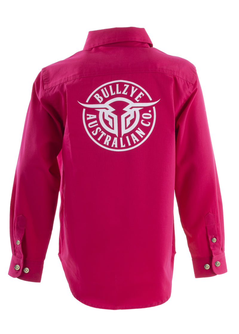 Bullzye Kids Lightweight Half Placket Shirt - 2 Colours