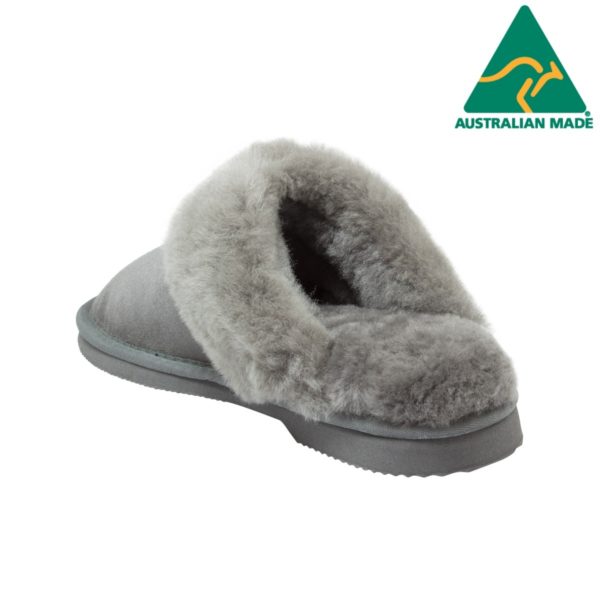 Australian Made Comfort Me Fur Trim Sheep Skin Scuff - 4 Colours