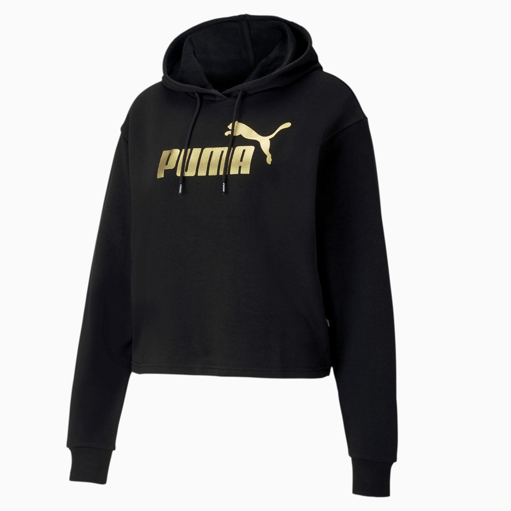 Puma Womens Essentials Metallic Womens Hoodie 4 Colours Assef s