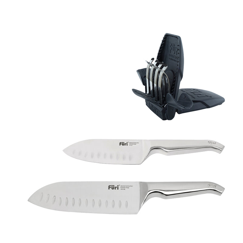 Furi Pro East/West™ Santoku and Diamond Fingers Set 3 Piece