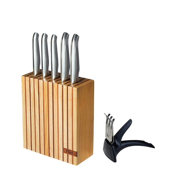 Furi Pro Wood Knife Block Set 7 Piece