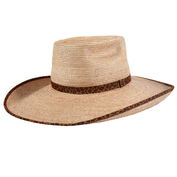 Sunbody Hats Ava - Oak with Cheetah