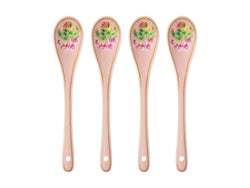 Maxwell & Williams Gabby Malpas Jardin Teaspoon Set of 4 Cyclamen Gift Boxed