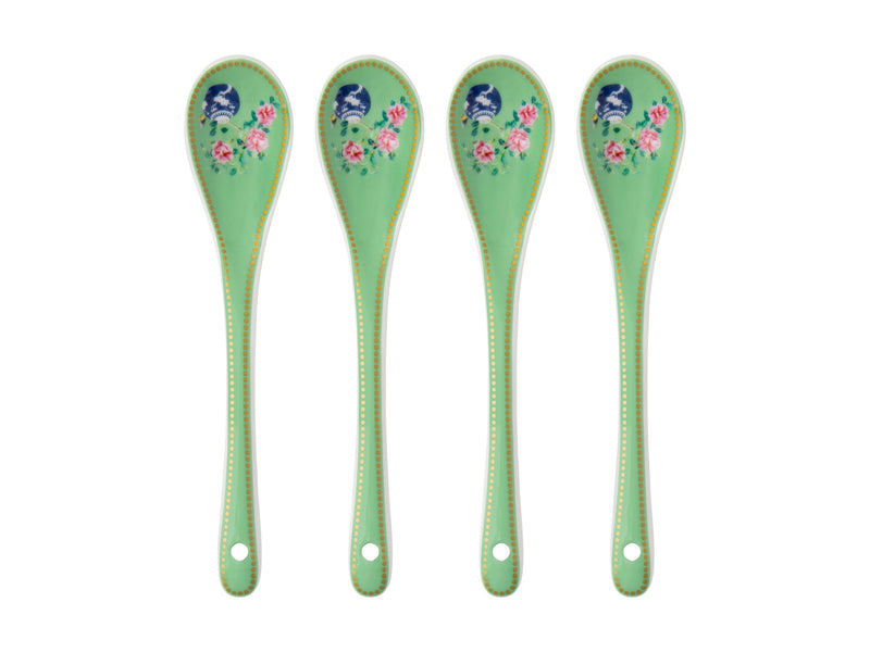 Maxwell & Williams Gabby Malpas Jardin Teaspoon Set of 4 Camelia Gift Boxed