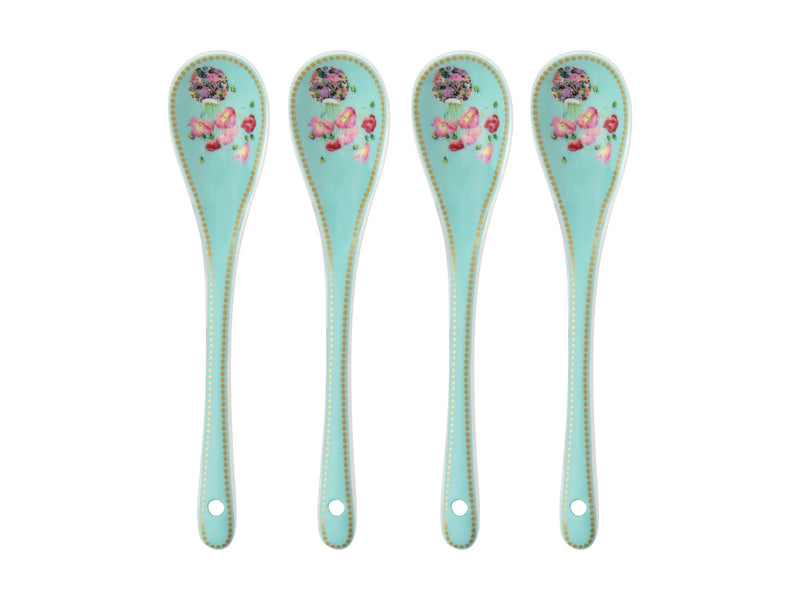 Maxwell & Williams Gabby Malpas Jardin Teaspoon Set of 4 Poppy Gift Boxed