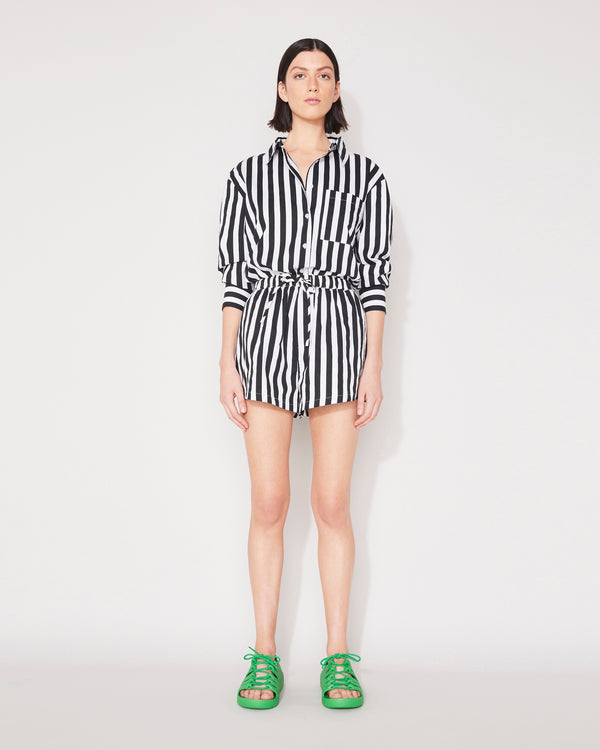 Jac and Mooki Everyday Short - Black/White Stripe