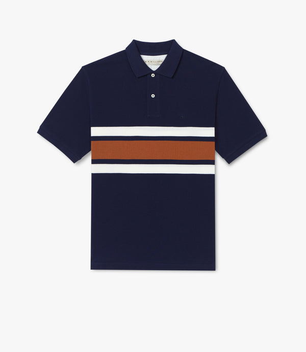 R.M. Williams Rod Polo - Blue/Brown/White