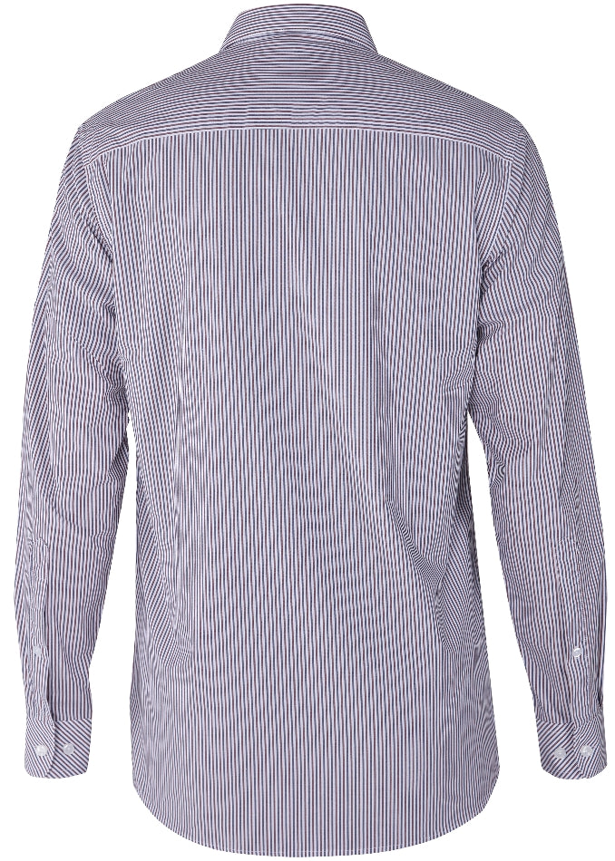 Ritemate Men's Yarn Dyed Stripe, Dual Pocket, Long Sleeve Shirt - 3 Colours
