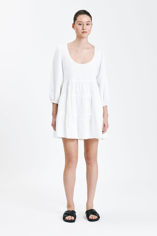 Nude Lucy Brooke Mini Dress - White
