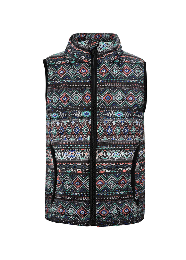 Pure Western Girls (Kids) Jackie Quilted Vest - Multi
