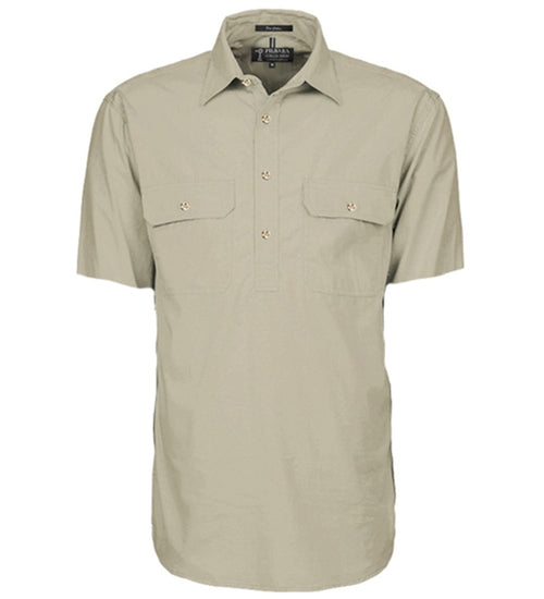 Ritemate Mens Closed Front Short Sleeve Shirt - 6 Colours