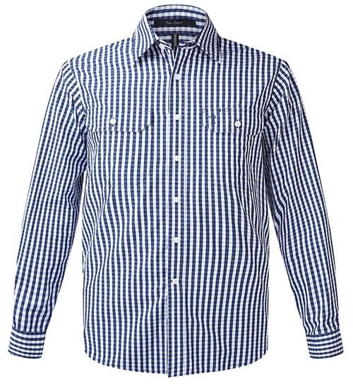 Ritemate Mens Long Sleeve Full Button Check Shirt - 3 Colours