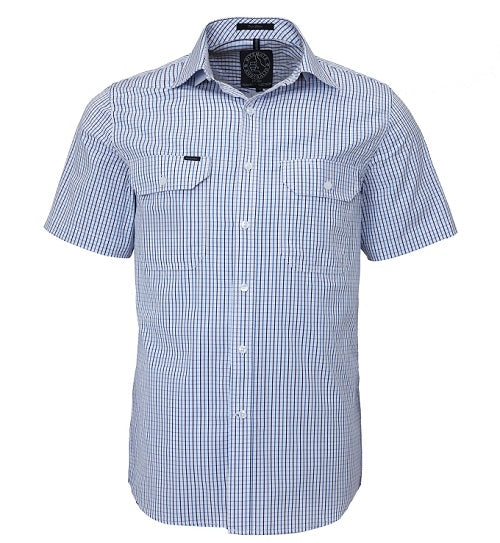 Ritemate Mens Double Pocket Short-Sleeve Shirt - 4 Colours