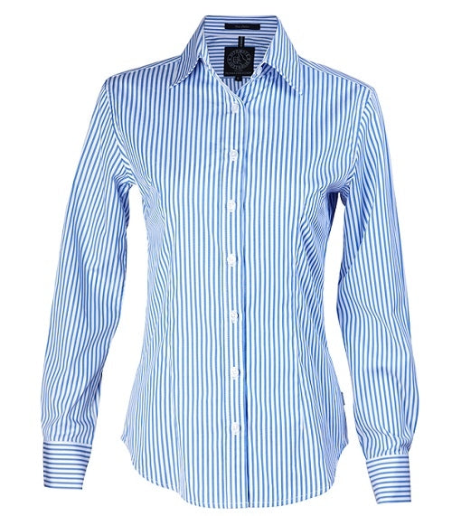 Ritemate Womens Long Sleeve Stripe Shirt - 6 Colours