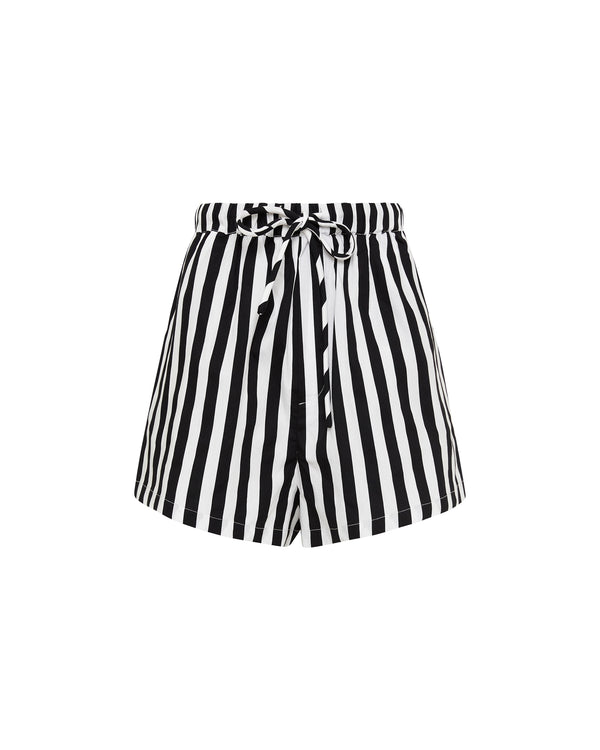 Jac and Mooki Everyday Short - Black/White Stripe