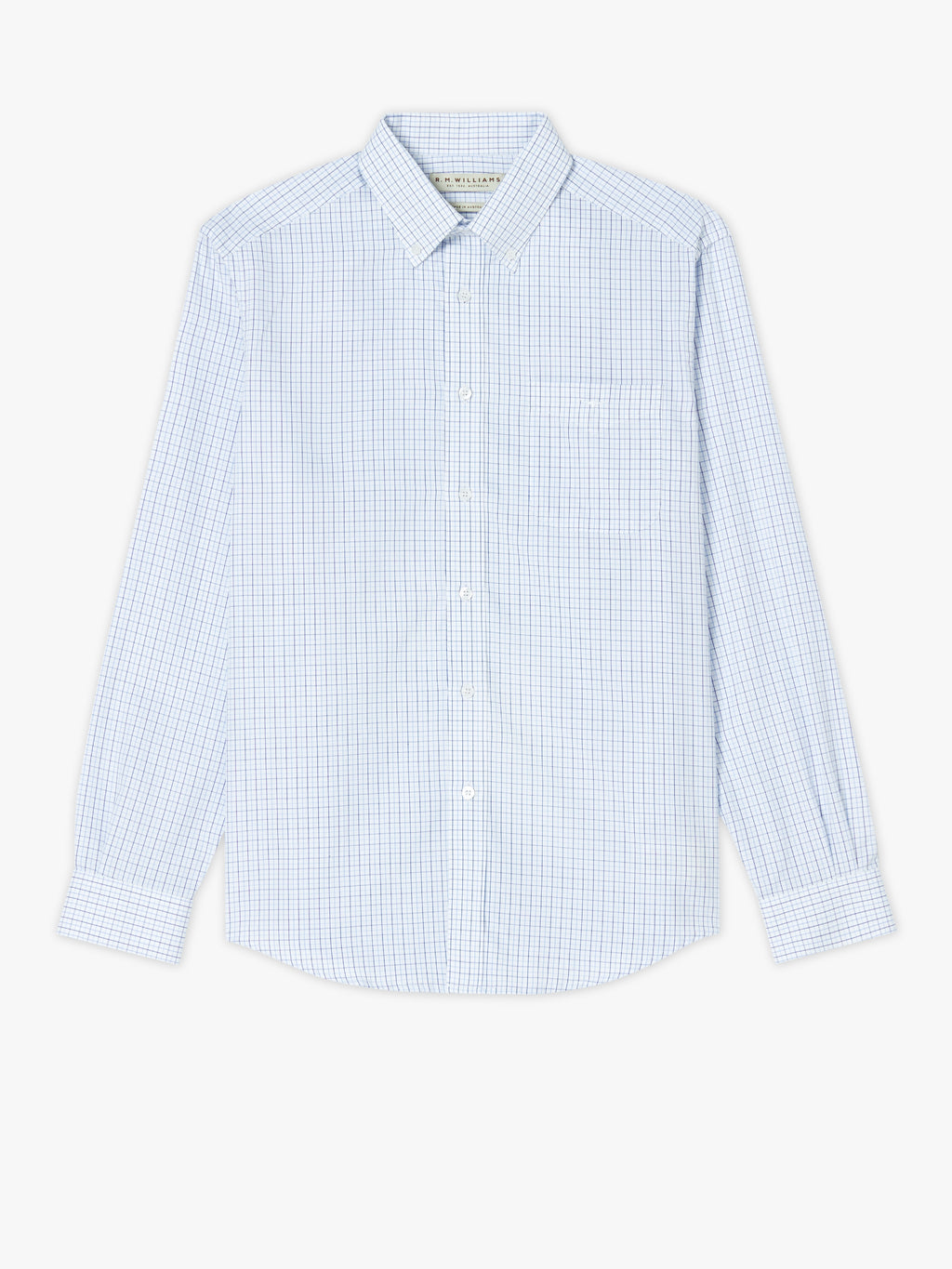 White/Blue Jervis Shirt, R.M.Williams Shirts