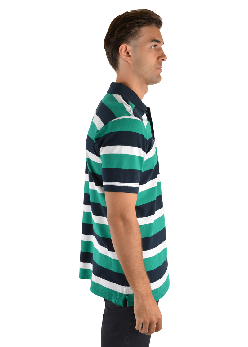 Thomas Cook Men's Bracher 1-Pocket Short Sleeve Polo - Navy/Green