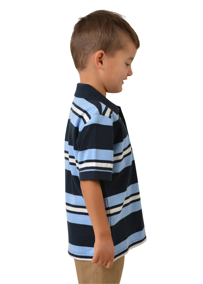 Thomas Cook Boys (Kids) Oats 1-Pocket Short Sleeve Polo - Navy/Blue