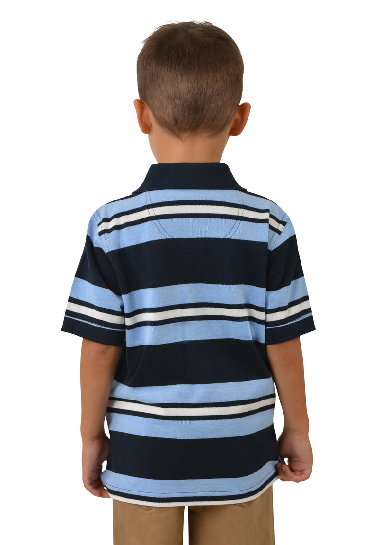 Thomas Cook Boys (Kids) Oats 1-Pocket Short Sleeve Polo - Navy/Blue