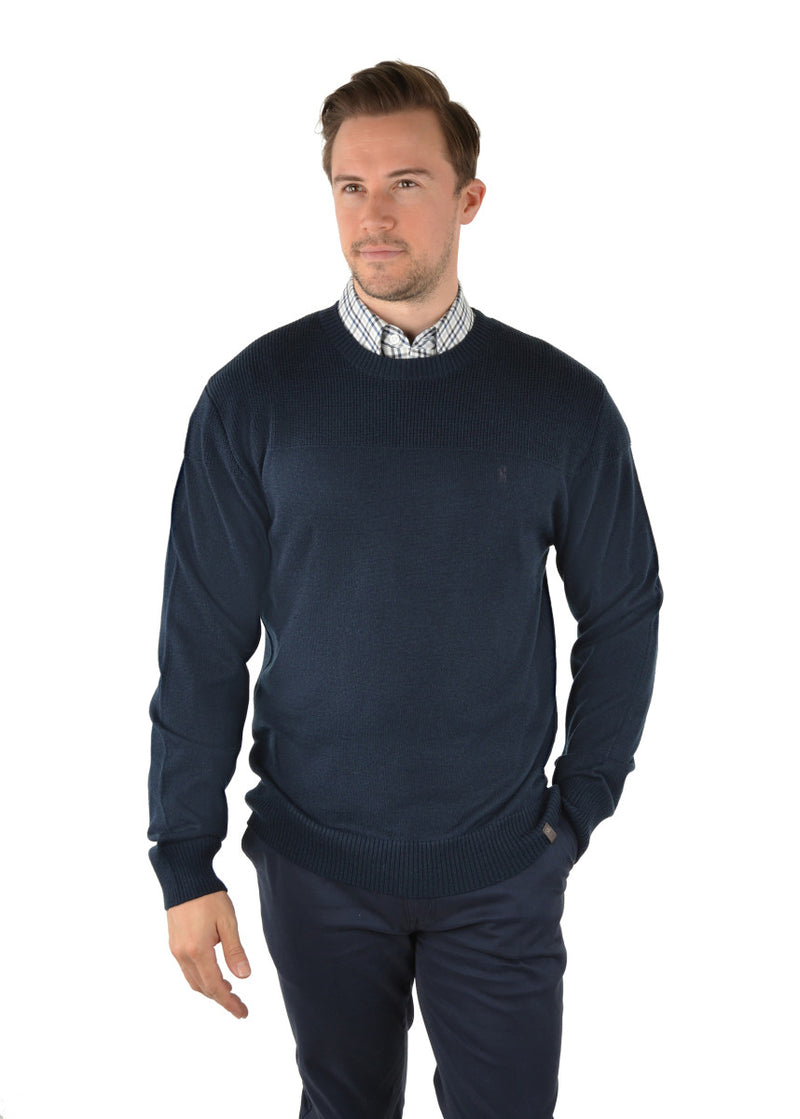 Thomas Cook Men's Oxley Crew Neck Knit Jumper - Navy