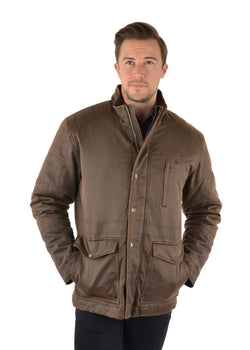 Thomas Cook Men's Bradman Faux Oilskin Jacket - Rustic Mulch