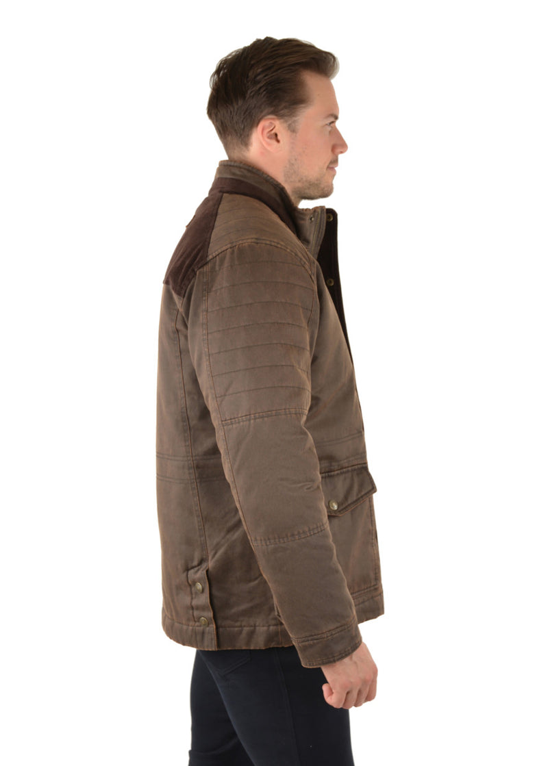 Thomas Cook Men's Bradman Faux Oilskin Jacket - Rustic Mulch