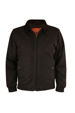 Thomas Cook Men's Oilskin Bomber Jacket - Rustic Mulch