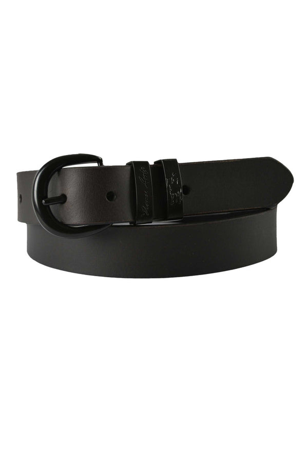 Thomas Cook Narrow Black Twin Keeper Belt - Black