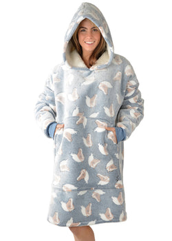 Thomas Cook Horse Snuggle Hoodie - Grey/Blue