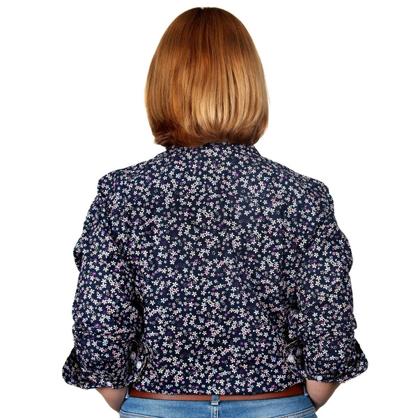 Just Country Women's Abbey Full Button Shirt - Navy/Star Flowers