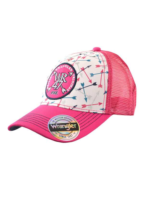 Wrangler Girls (Kids) Stormi Cap - White/Pink