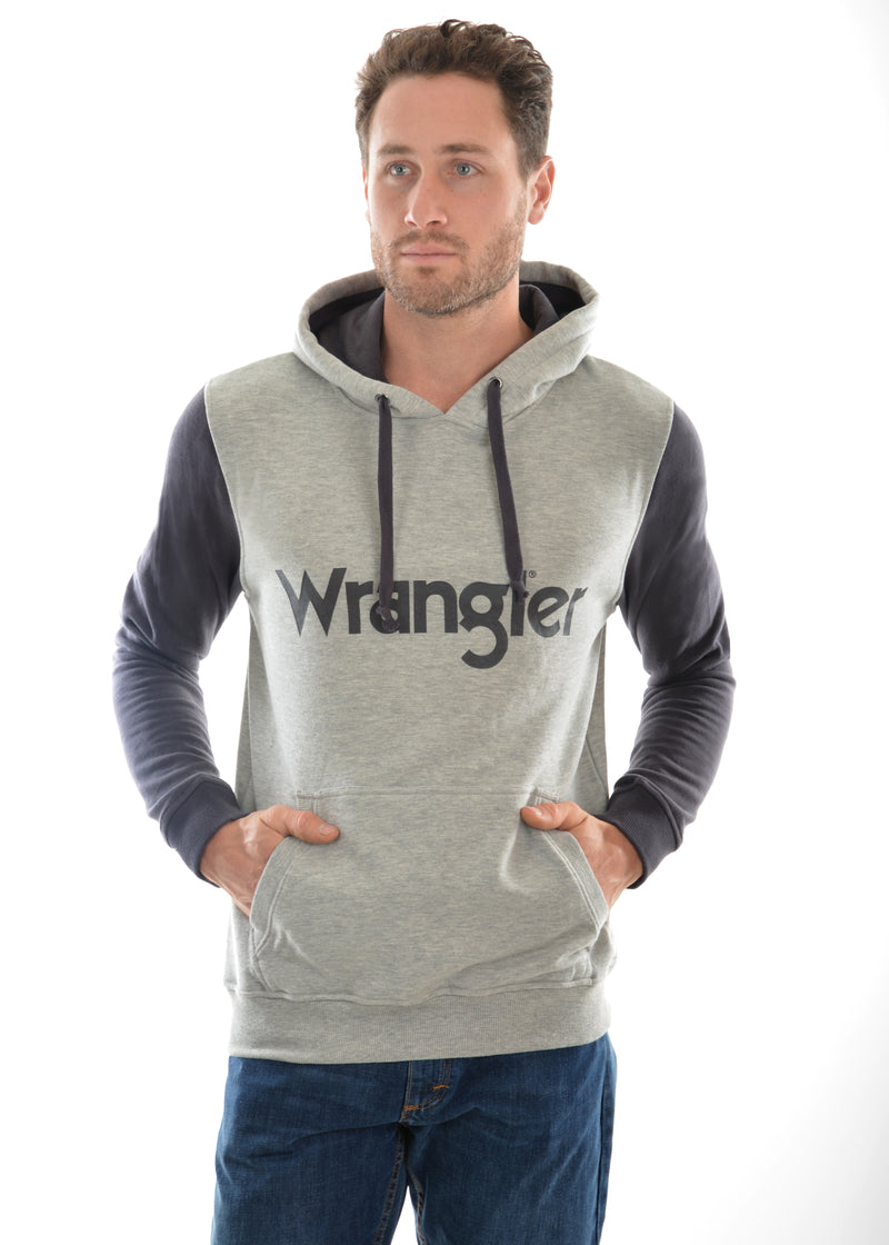 Wrangler Mens Logo Pullover Hoodie - 2 Colours