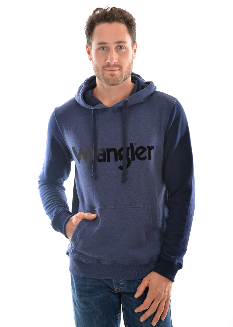 Wrangler Mens Logo Pullover Hoodie - 2 Colours