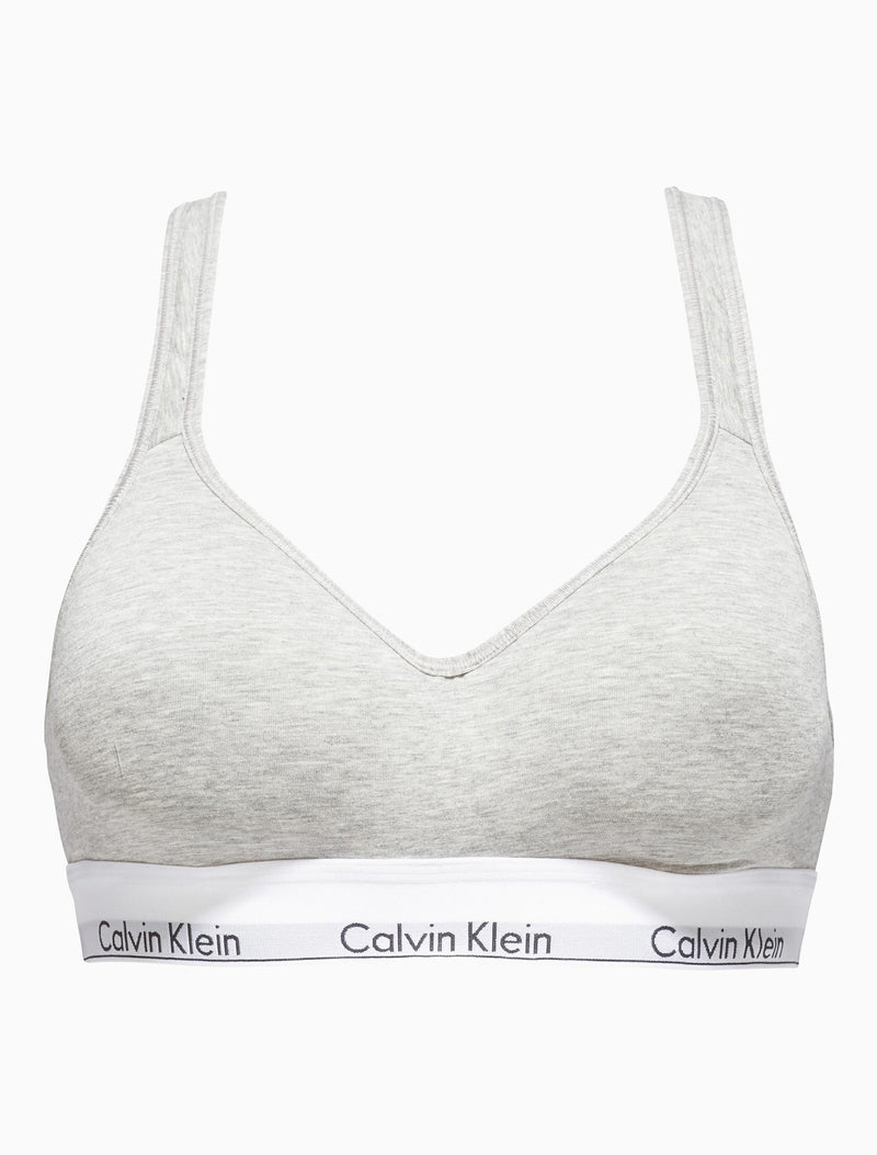 Calvin Klein Womens Grey Modern Cotton Lined Bralette