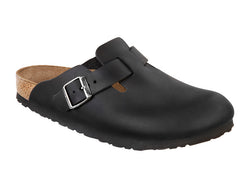 Birkenstock Boston Black - Oiled Leather Regular