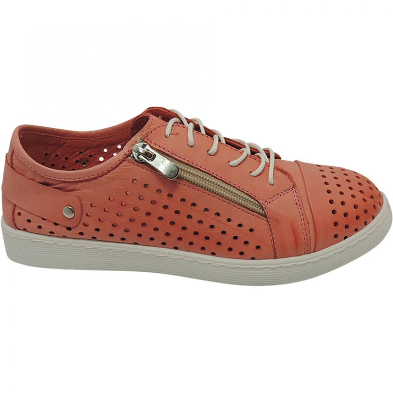 thumbnail image 2 of Cabello EG17 White Leather Sneakers - Women's Lace-Up & Zip Comfort Shoes (EU 36-43 / US 5-12) 2 of 5
