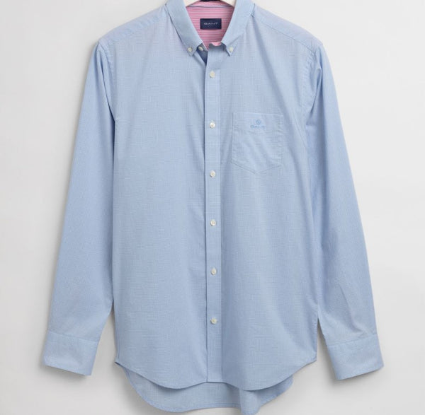 Gant Men's Regular Fit Micro Check Broadcloth Shirt - 2 Colours