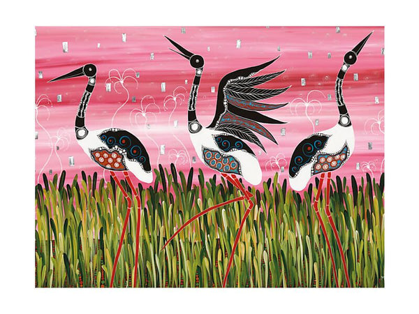 Maxwell & Williams Melanie Hava JBW Tea Towel Jabiru Pink - 50x70cm