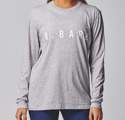 Running Bare Hollywood 90's Long Sleeve Tee - Silver Marle
