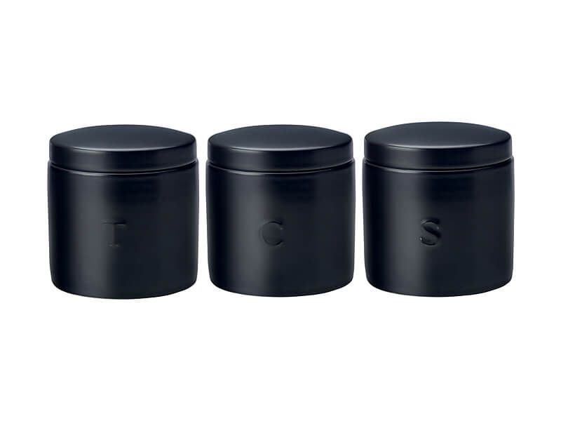 Maxwell & Williams Epicurious Canister 600ml 3pc - Black